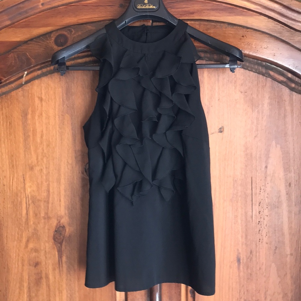 Black Ruffle Blouse Sz 4